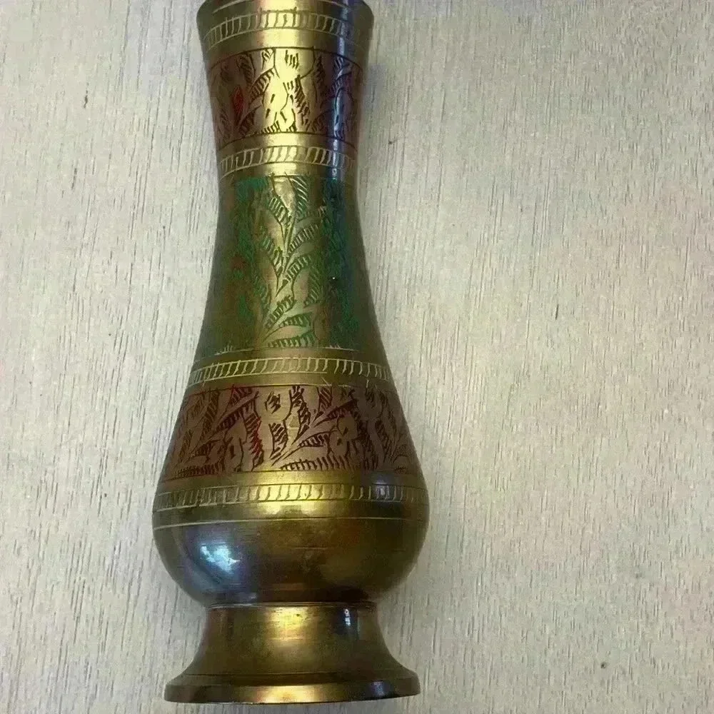 Vintage Solid Brass Vase - Picture 5 of 5